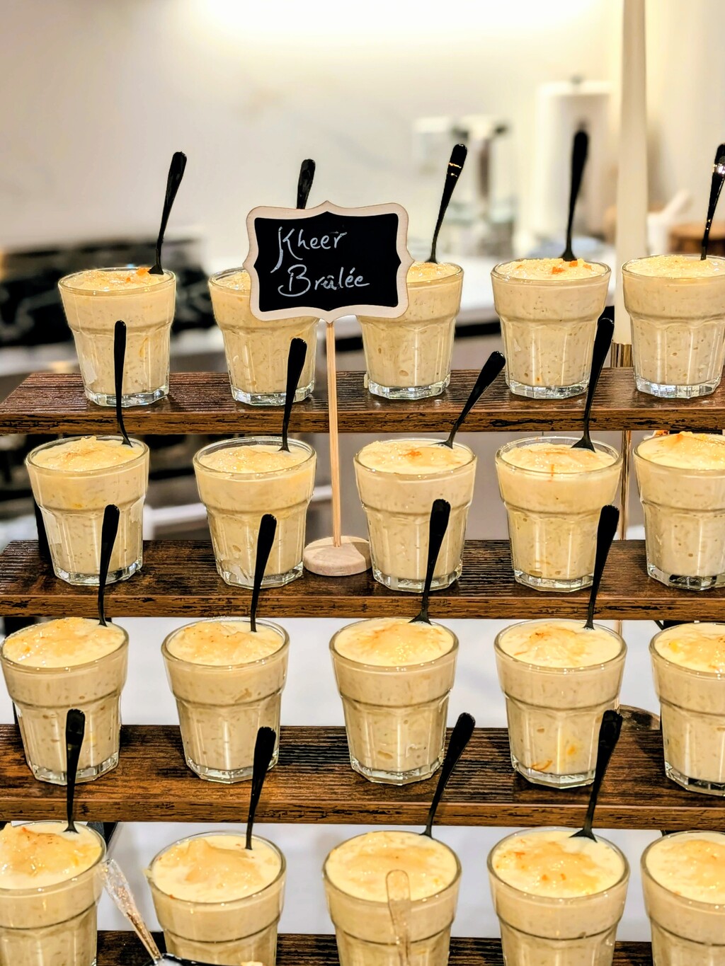 Indian-inspired appetizers arranged on decorative platters